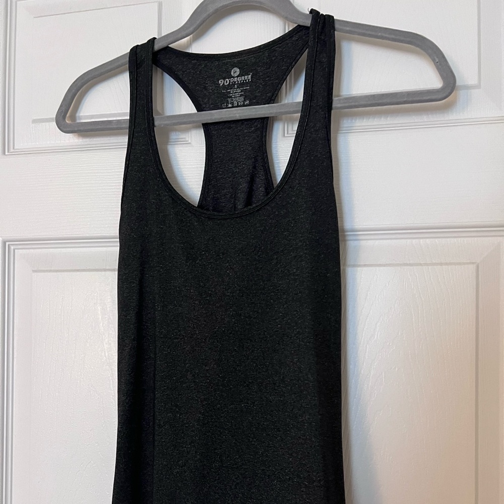 Dark gray workout racer back tank